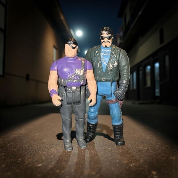 Vintage 1985 M.A.S.K. Cliffhanger & Jackhammer Articulated Action Figures A30 - Picture 1 of 6